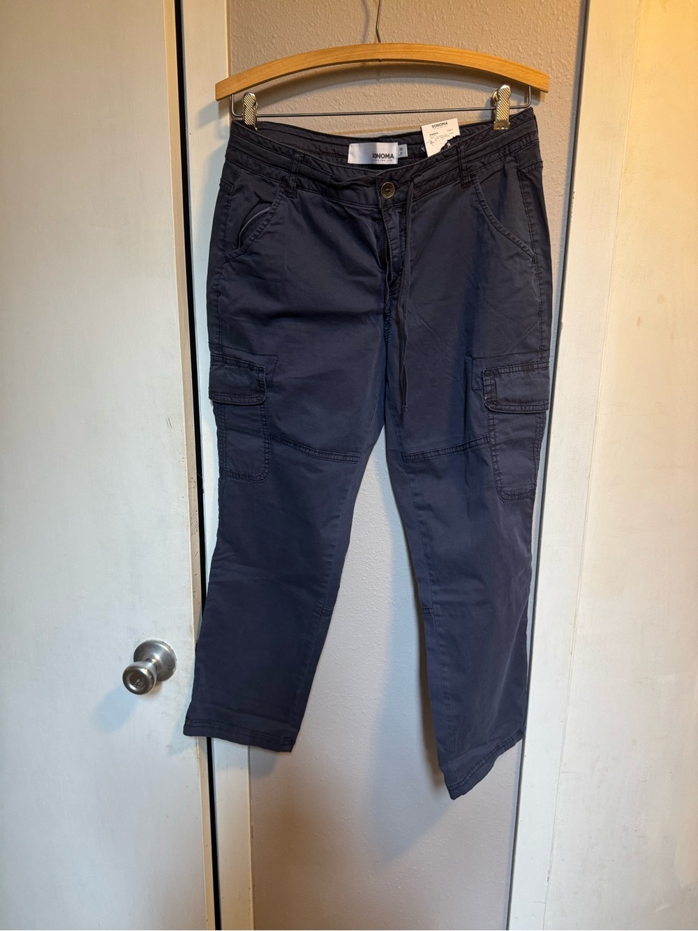 Sonoma Navy Cropped Cargo Jeans for Women